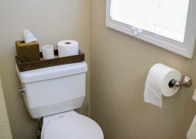 Small bathroom with toilet and window